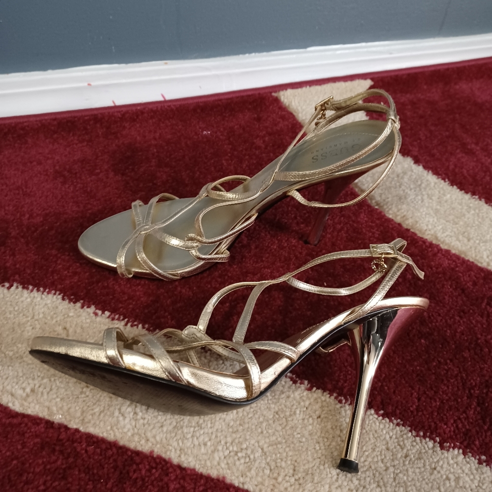 Guess Gold Strappy Sandals